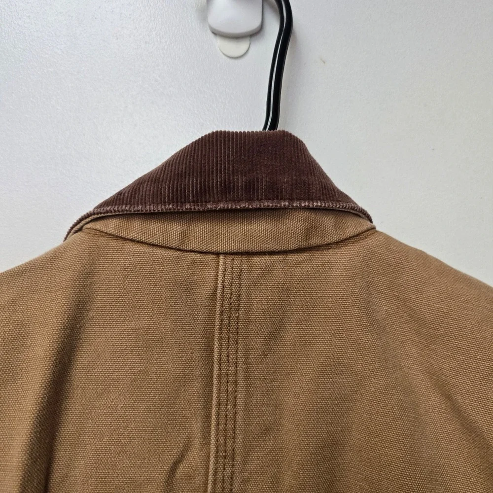 Vintage Carhartt X01 BRN Duck Canvas Insulated Coveralls Mens 40 Short Brown USA